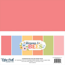 Blossoms And Bees - Echo Park Solids Collection Kit 12"X12"