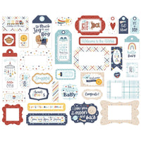 Frames & Tags, Baby On Board Boy - Echo Park Ephemera