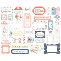 Frames & Tags, Baby On Board Girl - Echo Park Ephemera