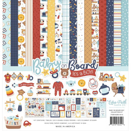 Baby On Board Boy - Echo Park Collection Kit 12"X12"