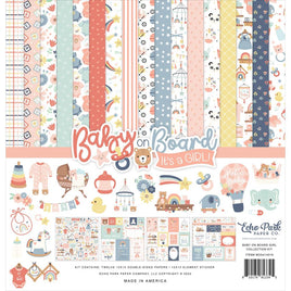 Baby On Board Girl - Echo Park Collection Kit 12"X12"