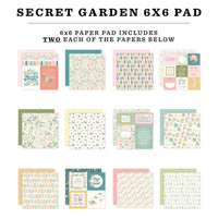 Secret Garden - Carta Bella Double-Sided Paper Pad 6"X6"