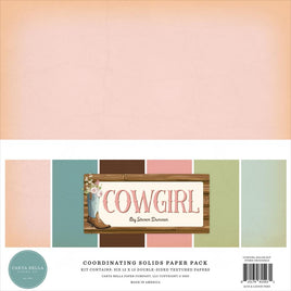 Cowgirl - Carta Bella Solids Collection Kit 12"X12"