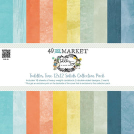 Toddler Time Solids - 49 & Market Collection Pack 12"X12"