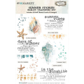 Summer Stories - 49 And Market Rub-On Transfer Set