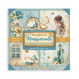 Masquerade - Stamperia Single-Sided Paper Pad 12"X12" 22/Pkg