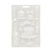 Masquerade Flute & Cakes - Stamperia Soft Maxi Mould A5