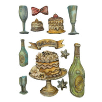 Masquerade Flute & Cakes - Stamperia Soft Maxi Mould A5