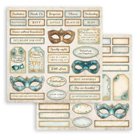 Masquerade, 10 Designs/1 Each - Stamperia Double-Sided Paper Pad 8"X8" 10/Pkg