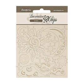 Masquerade Sun & Moon - Stamperia Decorative Chips 5.5"X5.5"