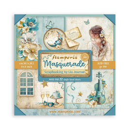 Masquerade - Stamperia Single-Sided Paper Pad 8"X8" 22/Pkg