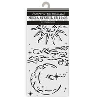 Masqerade Sun & Moon - Stamperia Stencil 4.72"X9.84"