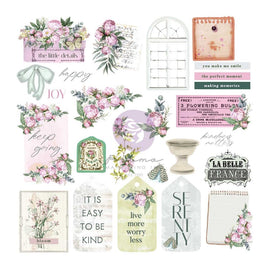 Garden Tags - Prima Marketing Ephemera Serene Petals 50/Pkg