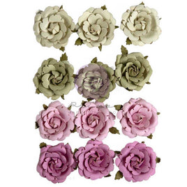 Serene Petals - Budding Serenity - Prima Marketing Paper Flowers 12/Pkg