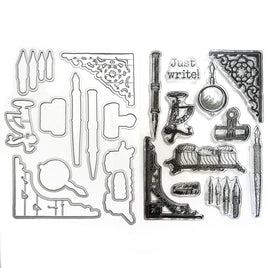 Just Write - Elizabeth Craft Stamp And Die Set