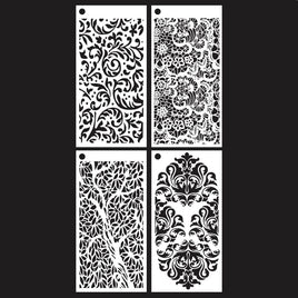 Journal Stencils 6 - Elizabeth Craft Stencils 4/Pkg