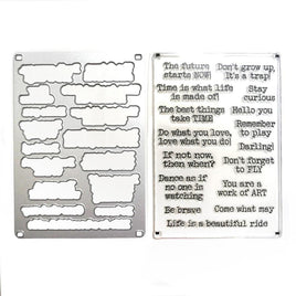 Journal Phrases 4 - Elizabeth Craft Stamp And Die Set