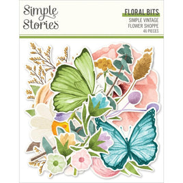 Floral - Simple Vintage Flower Shoppe Bits & Pieces 46/Pkg