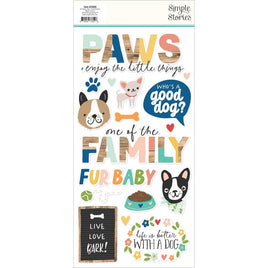 Fur Baby Dog Foam Stickers