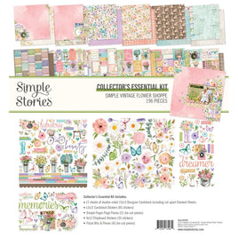 Simple Vintage Flower Shoppe - Simple Stories Collector's Essential Kit 12"X12"