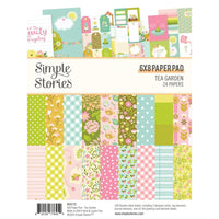 Tea Garden - Simple Stories Double-Sided Paper Pad 6"X8" 24/Pkg