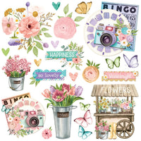Clusters - Simple Vintage Flower Shoppe Chipboard