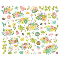 Floral - Tea Garden Bits & Pieces Die-Cuts 78/Pkg