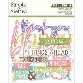 Sentiment - Simple Vintage Flower Shoppe 66/Pkg