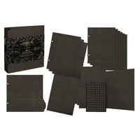 Graphic 45 Staples Binder Album With Interactive Pages Black