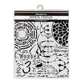 Master Of Magic, Gotchic Texture - Stamperia Stencil 7.87"X9.84"