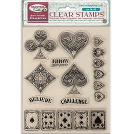 Master Of Magic, Playing Cards - Stamperia Clear Stamps 5.5"X7"