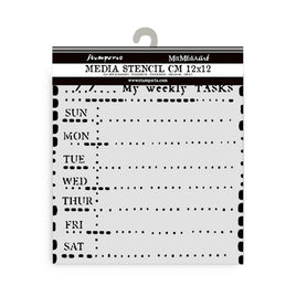 Diary Weekly Planner - Stamperia Stencil 4.72"x4.72"