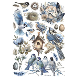 Birds - Stamperia Assorted Rice Paper A4 6/Sheets