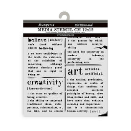 Dictionary - Stamperia Stencil 4.72"x4.72"