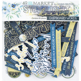 Words, Starlight Dreams - 49 And Market Chipboard Set