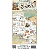 Wanderlust Explorer - 49 And Market Rub-On Transfer Set 6"X12"