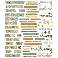 Words, Wanderlust Explorer - 49 And Market Chipboard Set