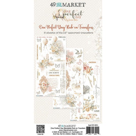 One Perfect Day - 49 And Market Rub-On Transfer Set 6"X12"