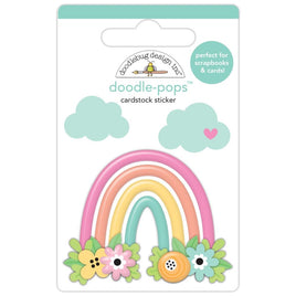 Rainbow Garden, Butterfly Kisses - Doodlebug Doodle-Pops 3D Stickers