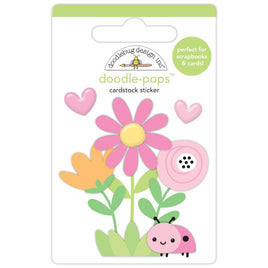 Ladybug Garden, Butterfly Kisses - Doodlebug Doodle-Pops 3D Stickers