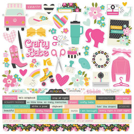 Crafty Babe - Simple Stories Cardstock Stickers 12"X12"
