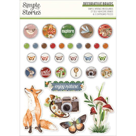 Simple Vintage Woodlands Decorative Brads