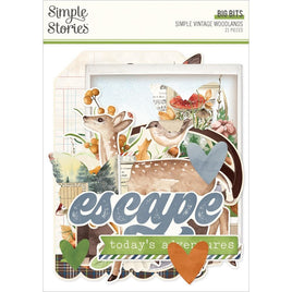 Big - Simple Vintage Woodlands Bits & Pieces 21/Pkg
