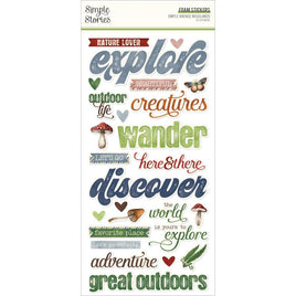 Simple Vintage Woodlands Foam Stickers