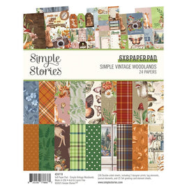 Simple Vintage Woodlands - Simple Stories Double-Sided Paper Pad 6"X8" 24/Pkg