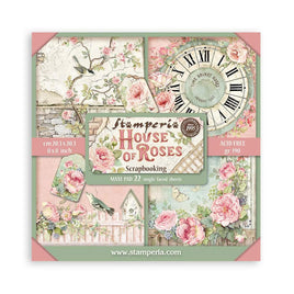 House of Roses, 10 Designs/1 Each - Stamperia Single-Sided Paper Pad 8"X8" 22/Pkg