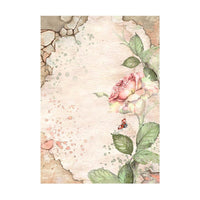 House of Roses - Stamperia Rice Paper Backgrounds A6 8/Pkg