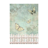 House of Roses - Stamperia Rice Paper Backgrounds A6 8/Pkg