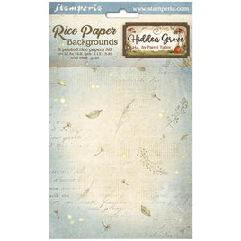 Hidden Grove -Stamperia Rice Paper Backgrounds A6 8/Pkg