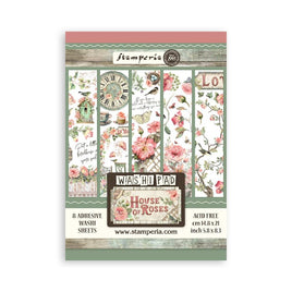 House of Roses - Stamperia A5 Washi Pad 8/Pkg